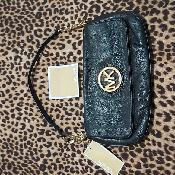 Michael Michael Kors Fulton Leather Small Chain Shoulder Flap Bag NWT - Picture 1 of 13